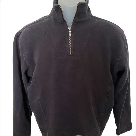 TOMMY BAHAMA Black 1/4 Zip Sweatshirt Pullover Women S Small - Picture 2 of 4